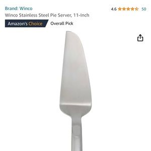 Winco pie server stainless steel